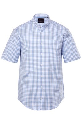 JP 1880 Herren große Größen Karohemd Tracht Halbarm Mini Buttondown Kragen