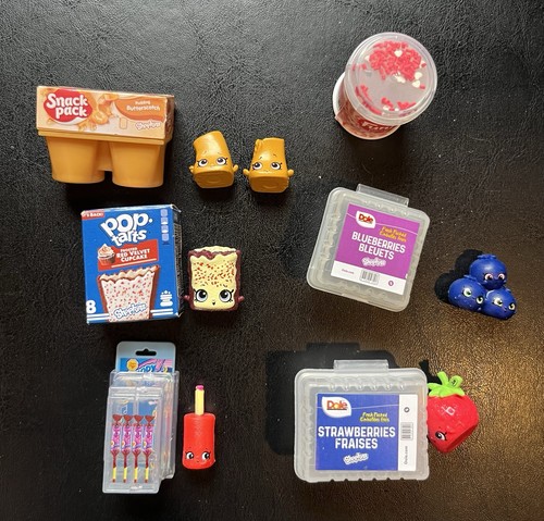 Shopkins Real Littles Lot Containers Matching Food Mini Figures Poptarts Berries