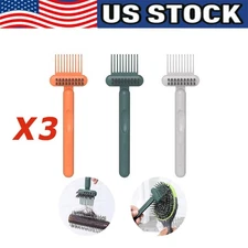 3X Remover Brush Comb Cleaner Tool 2 In 1 Hair Brush Cleaning for Removing