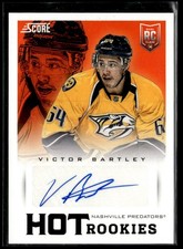 2013-14 Score Update Hot Rookies Signature Victor Bartley #747