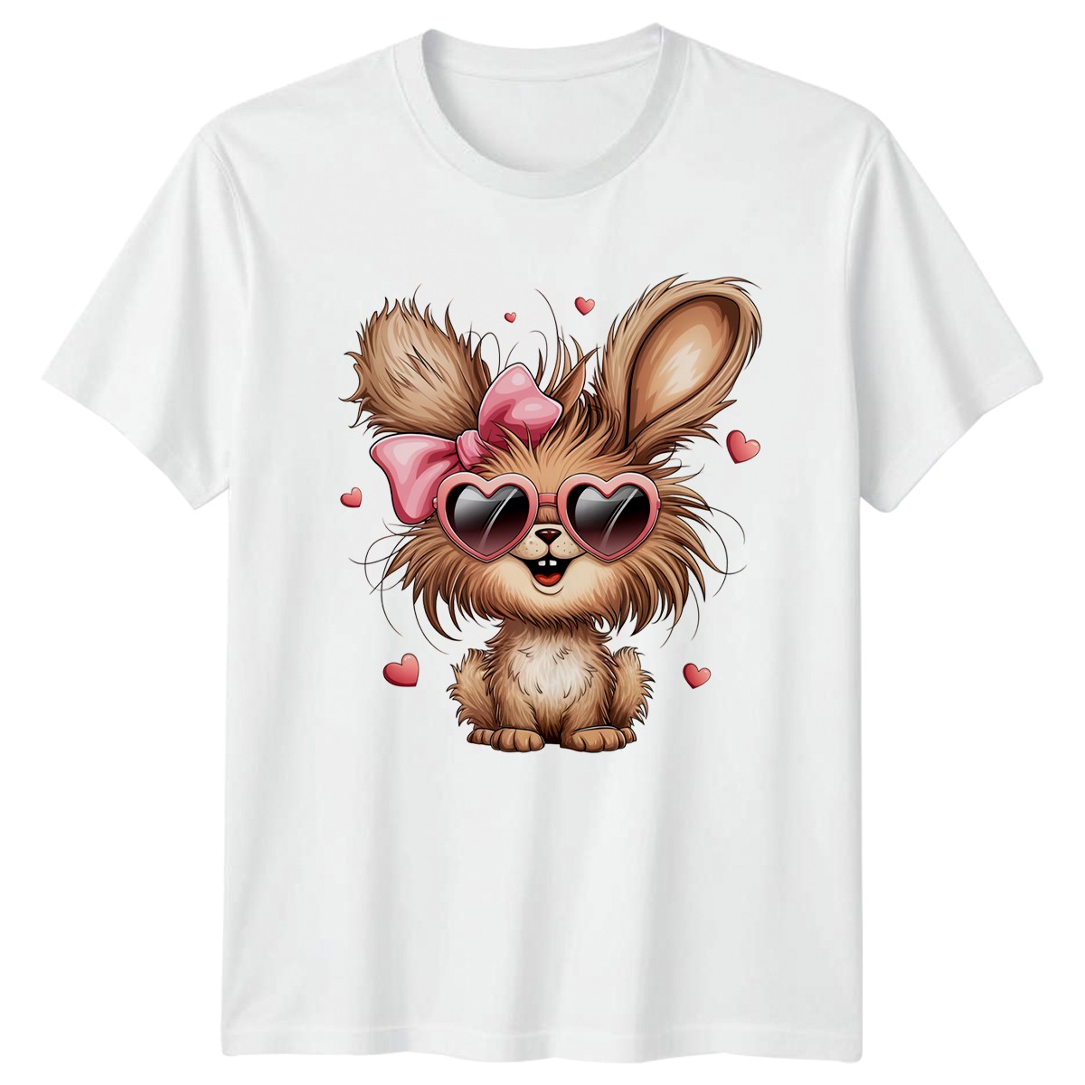 Welpe mit Sonnenbrille Hunde Herren T-Shirt Damen Tee Grafik Unisex Top Welpe mit Sonnenbrille Hunde Herren T-Shirt Damen Tee Grafik Unisex Top