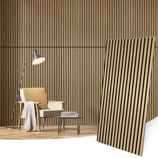 Laceskyso Wood Panels for Wall Acoustic Slat Wall Panels 2-Piece 47.2"×23.6" ...