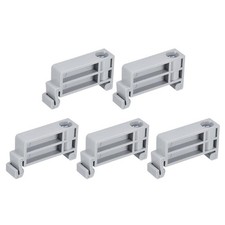 DIN Rail Mount Terminal Blocks End Stopper Screw Type Clamp Grey TBR-F 50Pcs