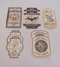 NEW UNUSED LOT OF 10 HALLOWEEN DIE CUT STICKERS