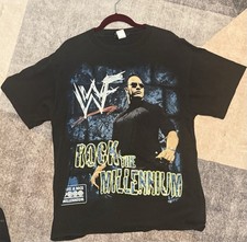 Rare Vintage The Rock WWF Attitude Rock The Millennium 2000 L WWE Large