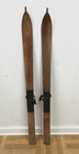 Vintage SNOW SKIS Pair wall art cabin decor weathered set man cave sports red