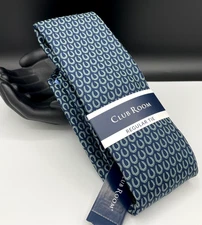 CLUB ROOM Men's Regular Tie ~ Green ~ Shoehorse Neat ~ NEW MSRP: $55.