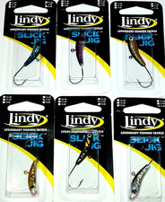 Lindy Tackle 3/8 & 1/4 Slick Ice Jigs (Lot of 6-J3814-30)