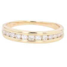.50ctw Round Cut Diamond Channel-Set Wedding Band Ring 14k Yellow Gold Size 8.75