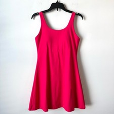 Zyia Match Point Athletic Tennis Dress Bright Red XS