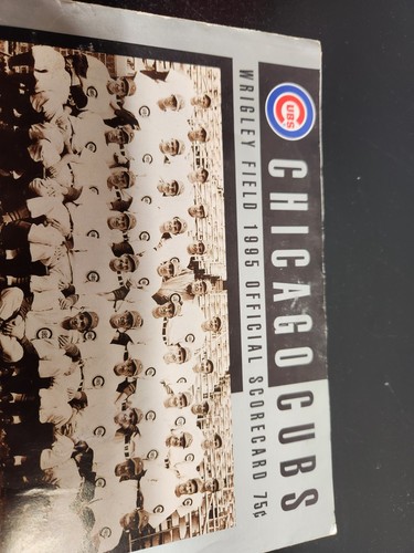 1995 MLB Chicago Cubs Wrigley Field Official Program Scorecard - Autographed - Picture 2 of 12