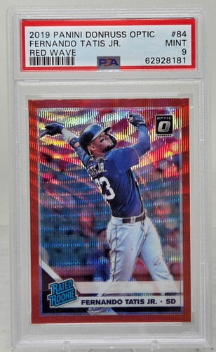2019 Optic Red Wave Refractor FERNANDO TATIS JR RC CARD PSA 9 MINT