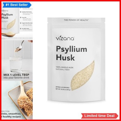 Psyllium Husk Powder 300g Pure Whole Fiber Unflavored Gluten Free Vegan