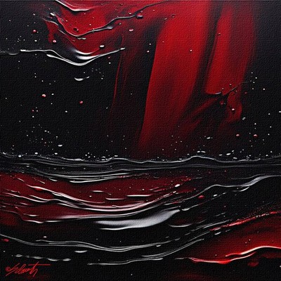 ''Canyon'' - Abstract Embellished Original Giclee Canvas Monoprint by Schwartz