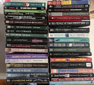Lot of 36  Mystery/Suspense  Paperbacks Nero Blanc, Charlotte Hough, Joan Smith,