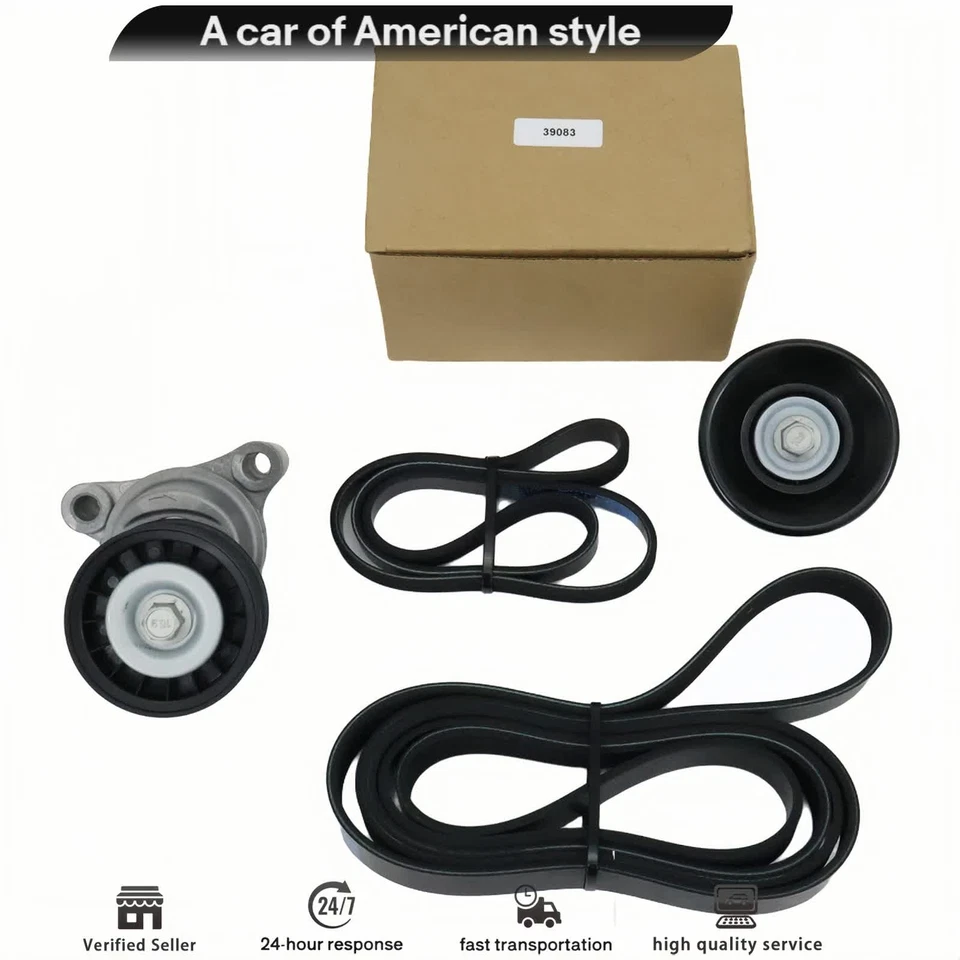 Serpentine Belt Tensioner Pulley Kit for Chevrolet Silverado 1500 2009-2013 Foto 2 de 4