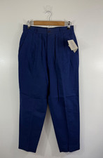 Karen Scott Women's Pants Size 12 Solid Blu Pleated Vintage Pockets NWT