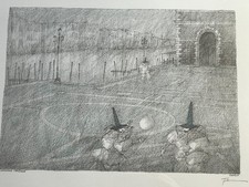 Paul Flora 1922-2009 Farboffset Lithographie Carnevale Veneziano 1984