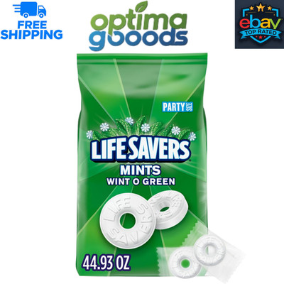 Life Savers Wint-O-Green Breath Mints Hard Candy, 44.93 oz. Party Size Bag