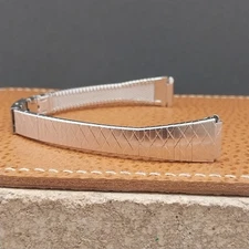 11mm Accutron Stainless Steel Flared Ladies Unused 1970s Vintage Watch Band