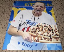 JOEY CHESTNUT SIGNED 8X10 PHOTO AUTOGRAPH NATHANS HOT DOG EATING CHAMPION JAWS
