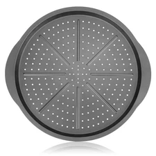 Pizza Pan for Oven, 13 Inch Nonstick Homemade Pizza Pan Tray with Holes Carbo...