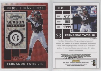 2020 Panini Chronicles Contenders Optic Ruby Wave Prizm /199 Fernando Tatis Jr