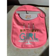 NWT Carter's birthday girl pink Bib