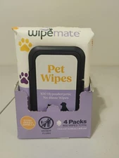 Wipemate Lavender Pet Wipes 7.5inx5.7in 4 Packs 400 Wipes Total