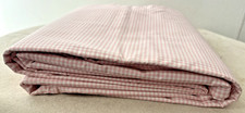 New Vtg Ralph Lauren Pink/White Small Gingham Checked King Flat Sheet USA made