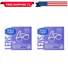 Nice 'N Clean Smudgeguard Glasses Cleaning Wipes, Pre-Moistened Lens Wipes 200