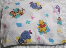 Vtg Winnie the Pooh Friends Forever Fitted Crib Sheet Disney 1998 Little Bedding