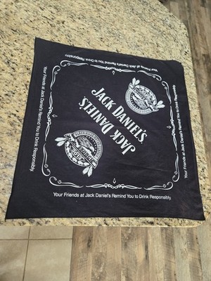 Black Jack Daniels Tennessee Whiskey Scarf Handkerchief Bandana