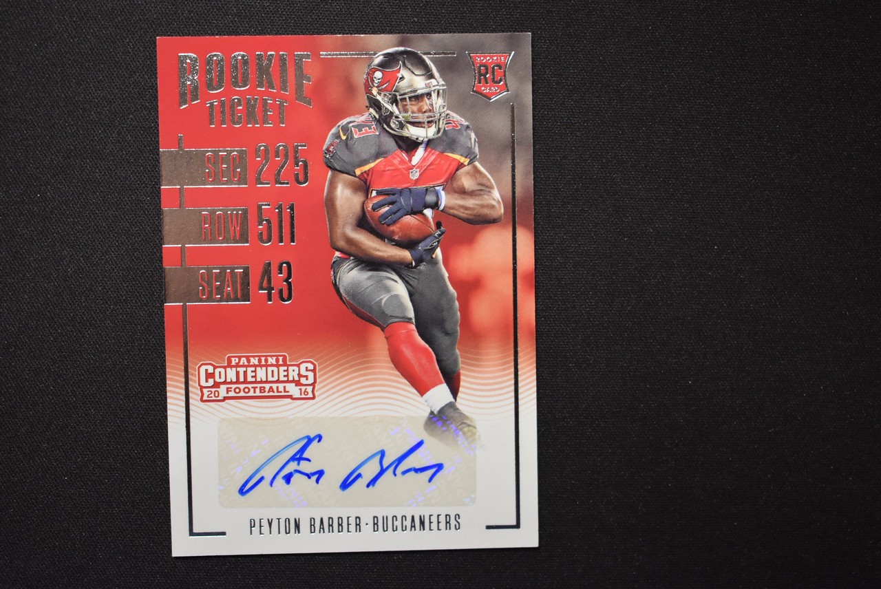 Peyton Barber 2016 Contenders Rookie Ticket #165 Autograph Tampa Bay Buccaneers
