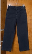 Nili Lotan USA Women's Navy Straight Leg Cotton Chino Pants Issue 2609988 Sz 2