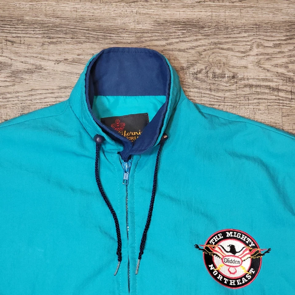 Cortavientos vintage California Imperial hecho en EE. UU. Mighty Southeast cremallera completa S Foto 2 de 4