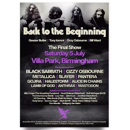 Back To The Beginning Black Sabbath 5. Juli 2025 Birmingham, England Poster