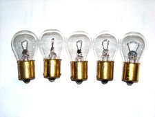 1156 BULB, AUTOMOTIVE LARGE CLEAR 5-PACK, TAIL, TURN SIGNAL, BRAKE LAMPS