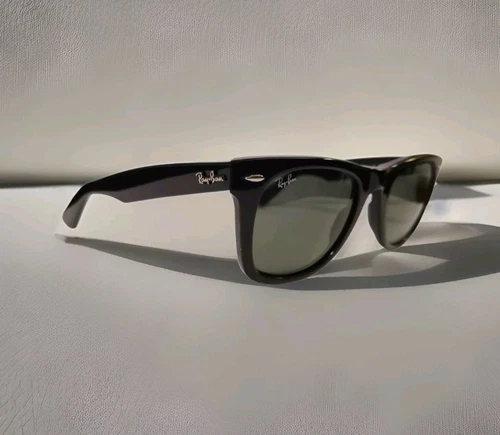 Ray Ban Wayfarer RB2140 Unisex Sunglasses -Black Frames/Green Lenses