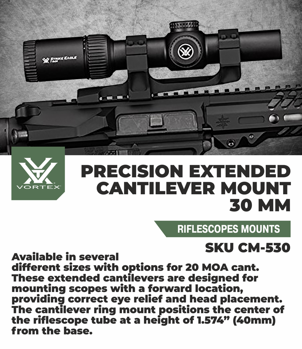 Vortex Optics Precision Extended Cantilever Mount 30mm with Free