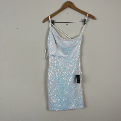 Lulus Limelight Vision White Iridescent One Shoulder Mini Dress Size Medium | eBay Lulus Limelight Vision White Iridescent One Shoulder Mini Dress Size Medium | eBay