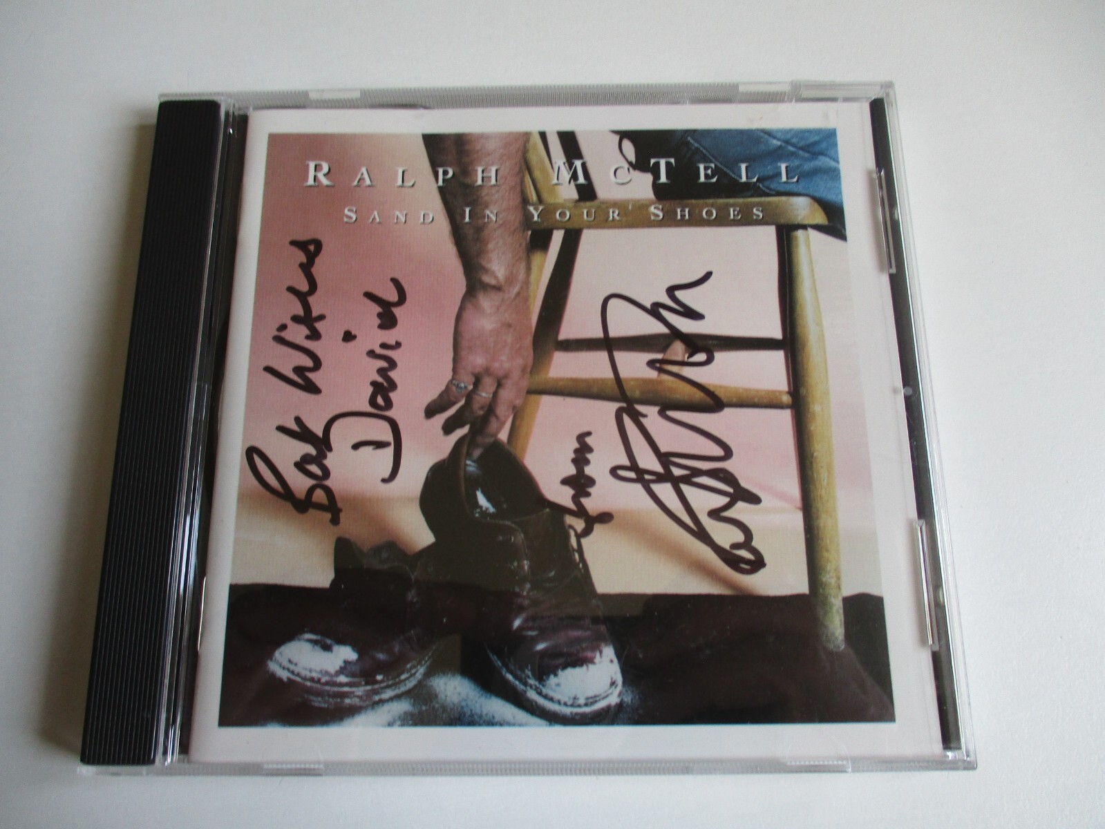 RALPH MCTELL - RARE HAND SIGNED CD ALBUM - SAND IN YOUR SHOES - AUTOGRAPHED