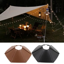 Waterproof Lampshade PU Leather Lamp Cover Protective for Case for Outdoor Campi