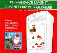 Christmas Holiday Decorative Fridge Magnet Set for Refrigerator, Locker, etc.