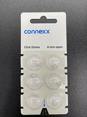 Connexx 4mm Open Siemens / Rexton Click Domes (6 domes) NEW Blister Pack