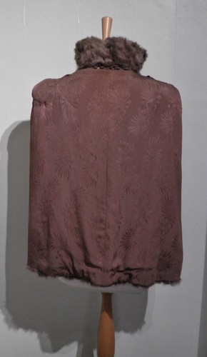 20s 30s Genuine Antique Vintage Soft Mink Real Fur Cape Coat Poncho Jacket Stole - Picture 7 of 12