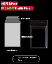 100Pcs/Pack Top Loader Sleeves - 2mil - Fits up too 75Pt Top Loaders