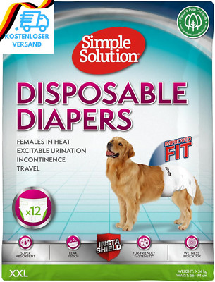 Simple Solution Einweg-Hundewindeln Für Hündinnen, Super Saugfähig Und Auslaufsi