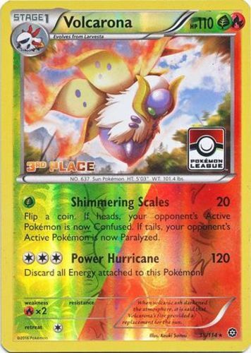 1x Volcarona - 15/114 - 3rd Place League Promo NM-Mint Pokemon Organized Play Pr