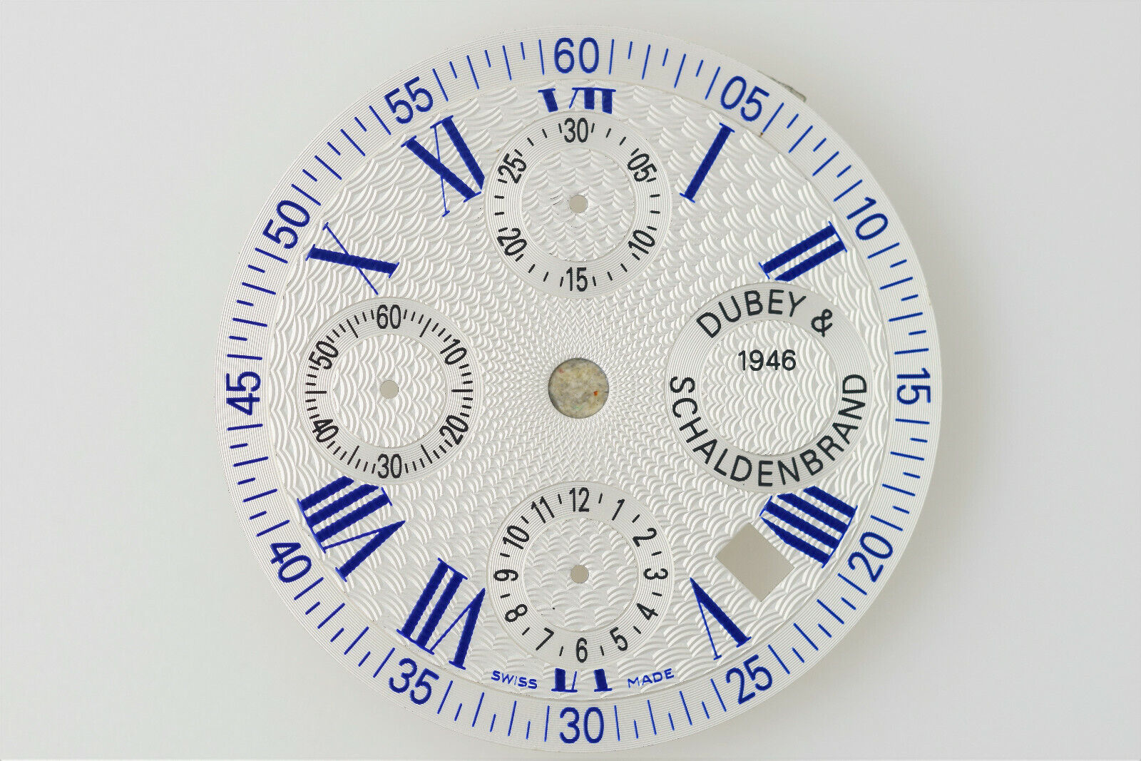 DUBEY & SCHALDENBRAND Spiral Chronograph NOS Watch Dial 31.5 mm (ZB568)